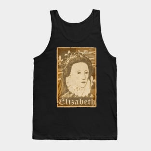 Elizabeth Queen Of England Propaganda Poster Pop Art Tank Top